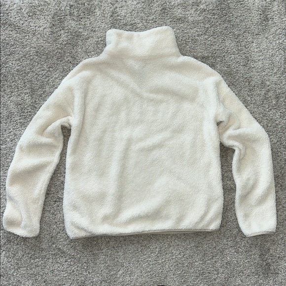 Aerie Cozy Creamy White Fleece Pullover - Picture 5 of 5